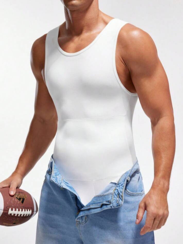 Men's Full Body Compression Shapewear Suit – Breathable Slimming Bodysuit